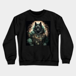 Victorian Black German Shepherd Crewneck Sweatshirt